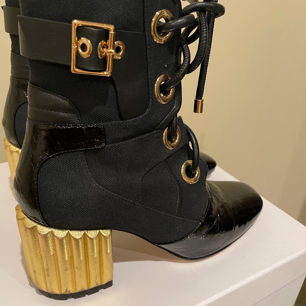 Dior Black Crinkled Boots - Picture 9 of 15